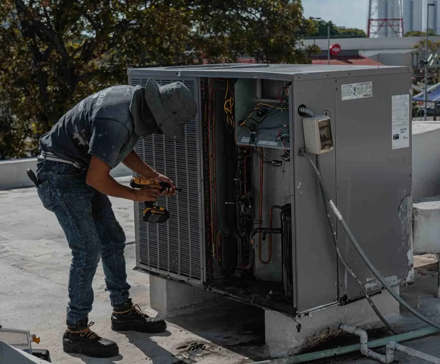 HVAC industry work illustration