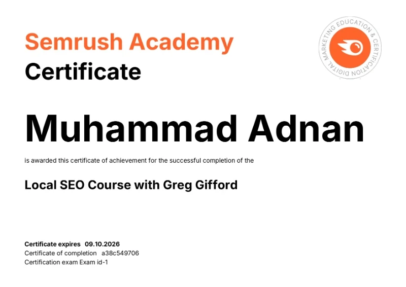 Local SEO Course with Greg Gifford — Semrush Academy